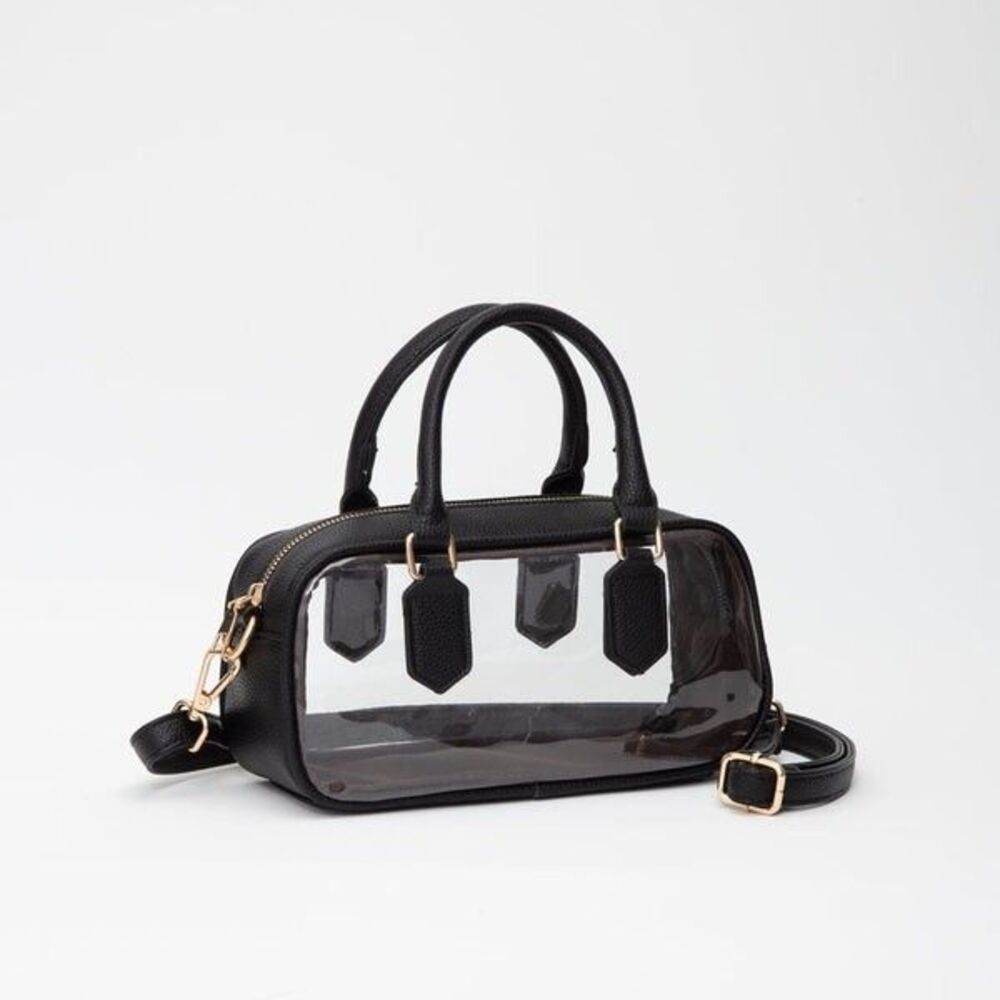 Women's Bag BLACK Crossbody Top Handle Superbowl Transparent Concert Festival